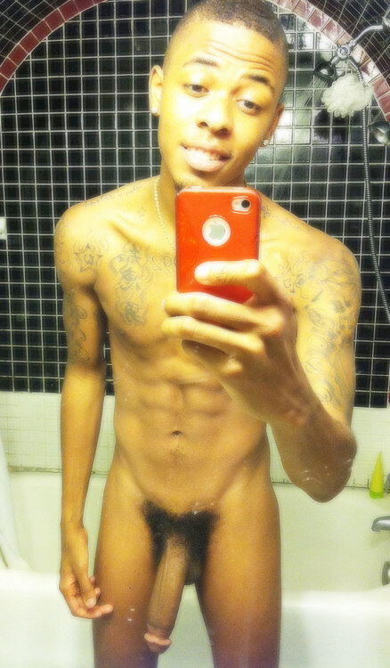 black teen boy with sixpack self pic